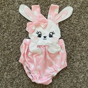 Pink Bunny Baby Romper
